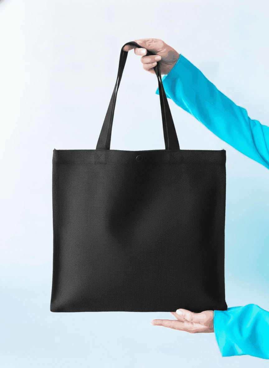 Laminated Jute Tote Bag, Removable Handle
