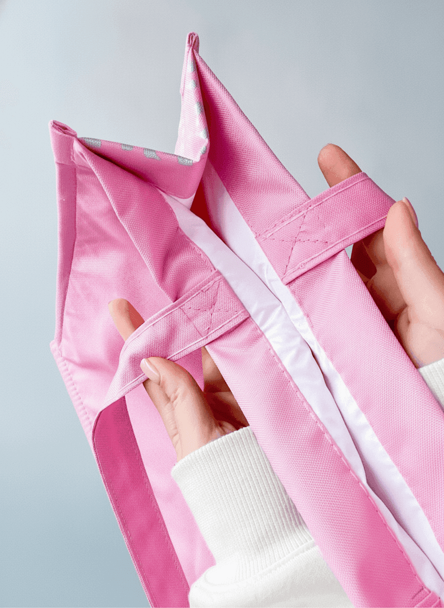 Lined Tote Bag with Rigid Sides