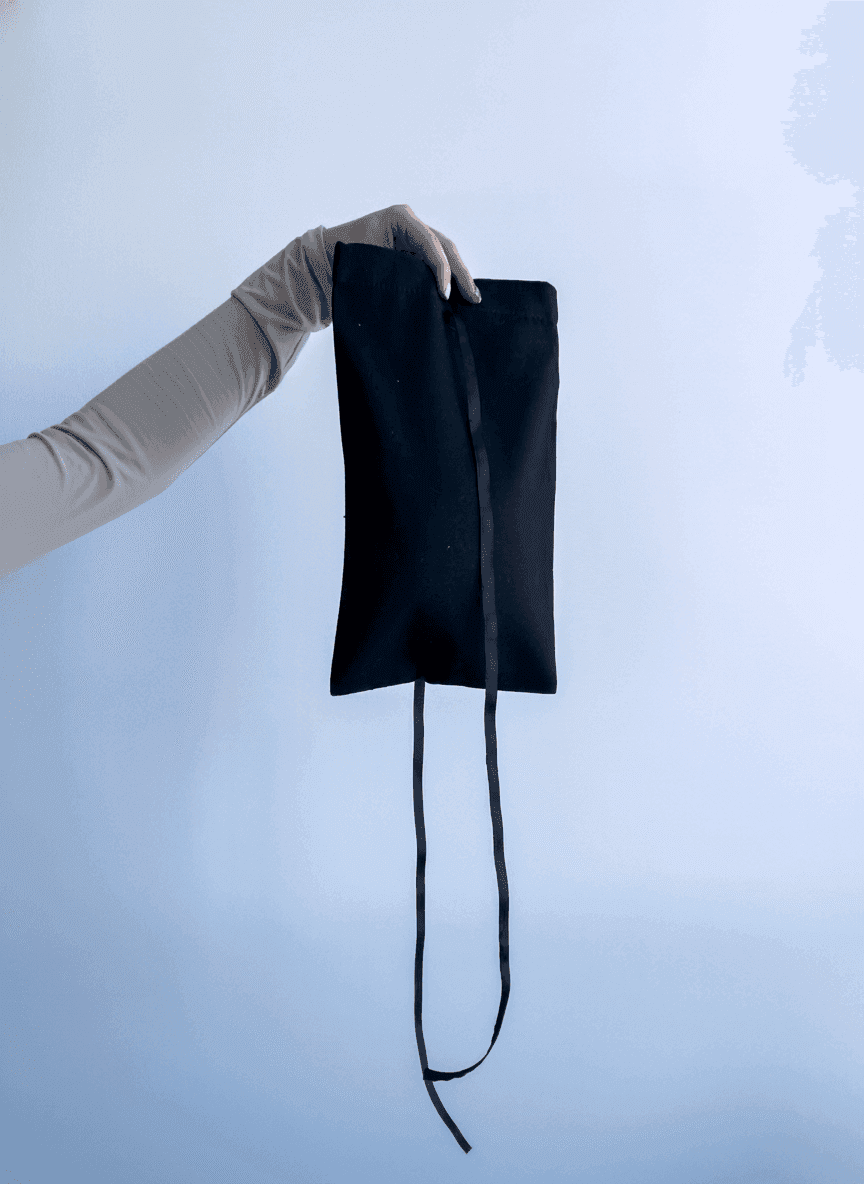 Вертикальный мешочек на завязках из хлопка