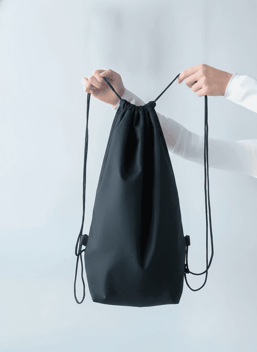 Black Twill Backpack
