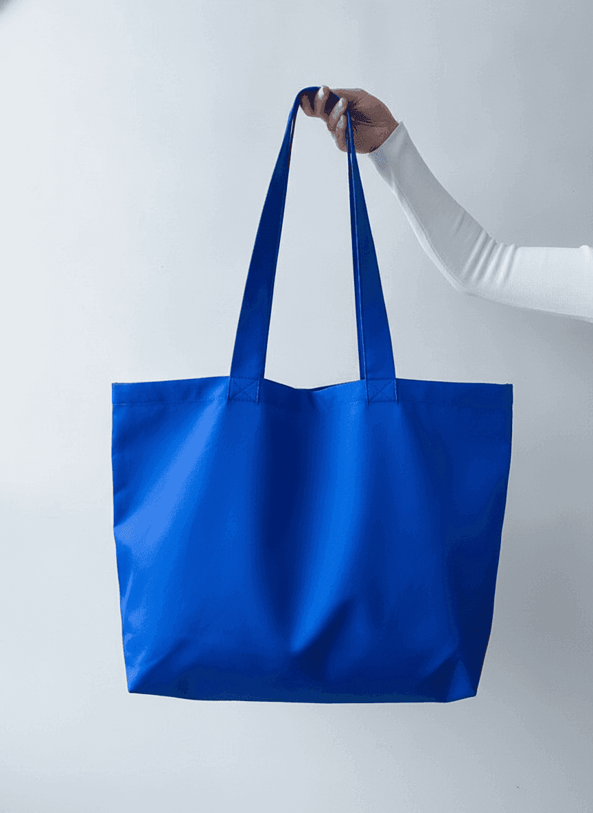 Durable Blue Twill Tote Bag