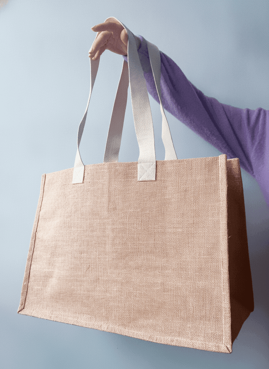 Laminated Jute Tote Bag