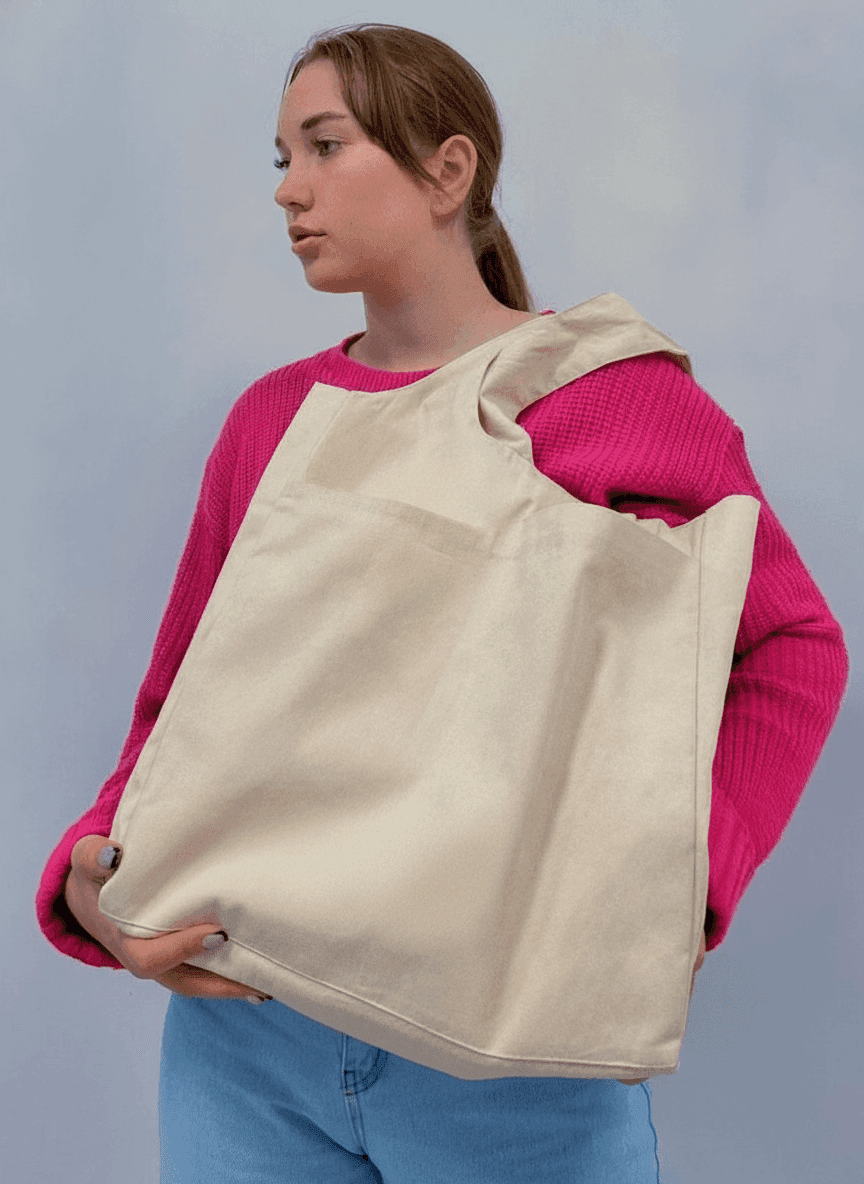 Tote Bag with Built-In Handles & Organizer