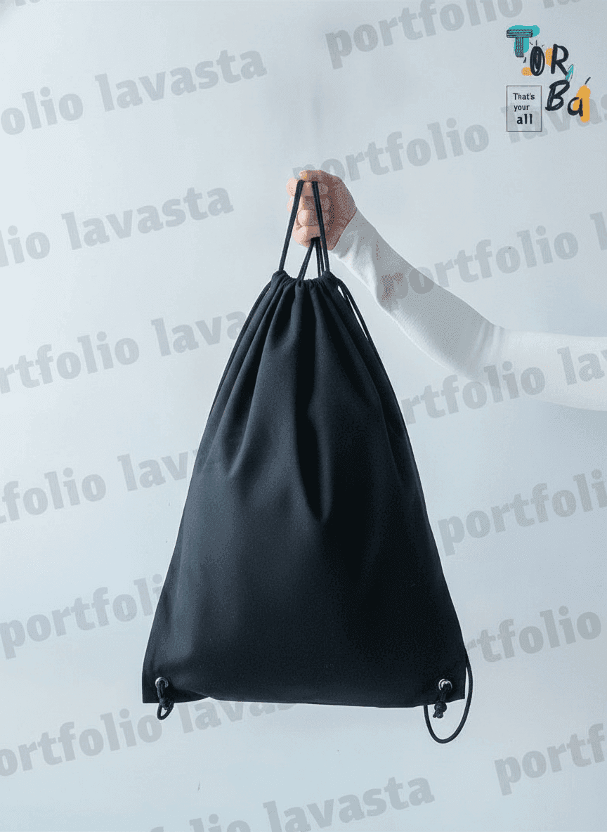 Black Twill Backpack
