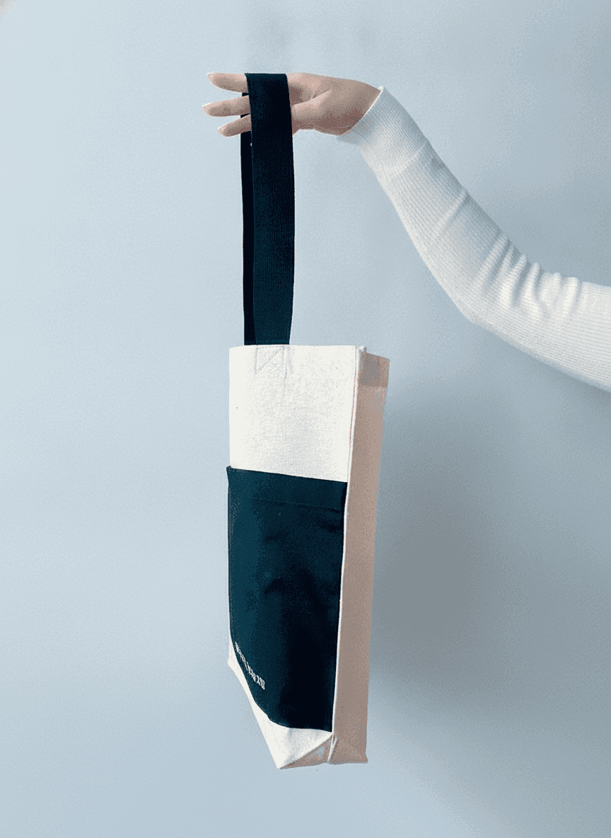 Light Beige Two-Ply Cotton Tote Bag