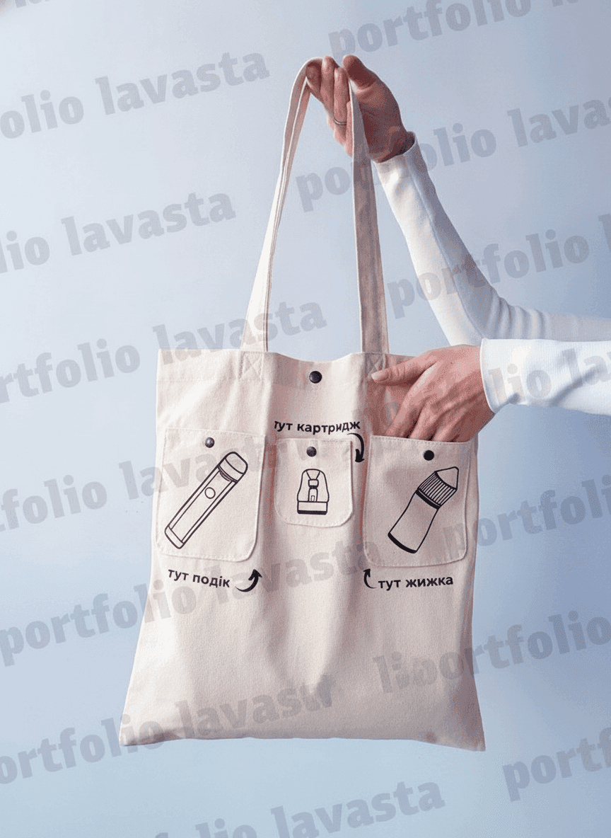 Twill Tote with Pockets