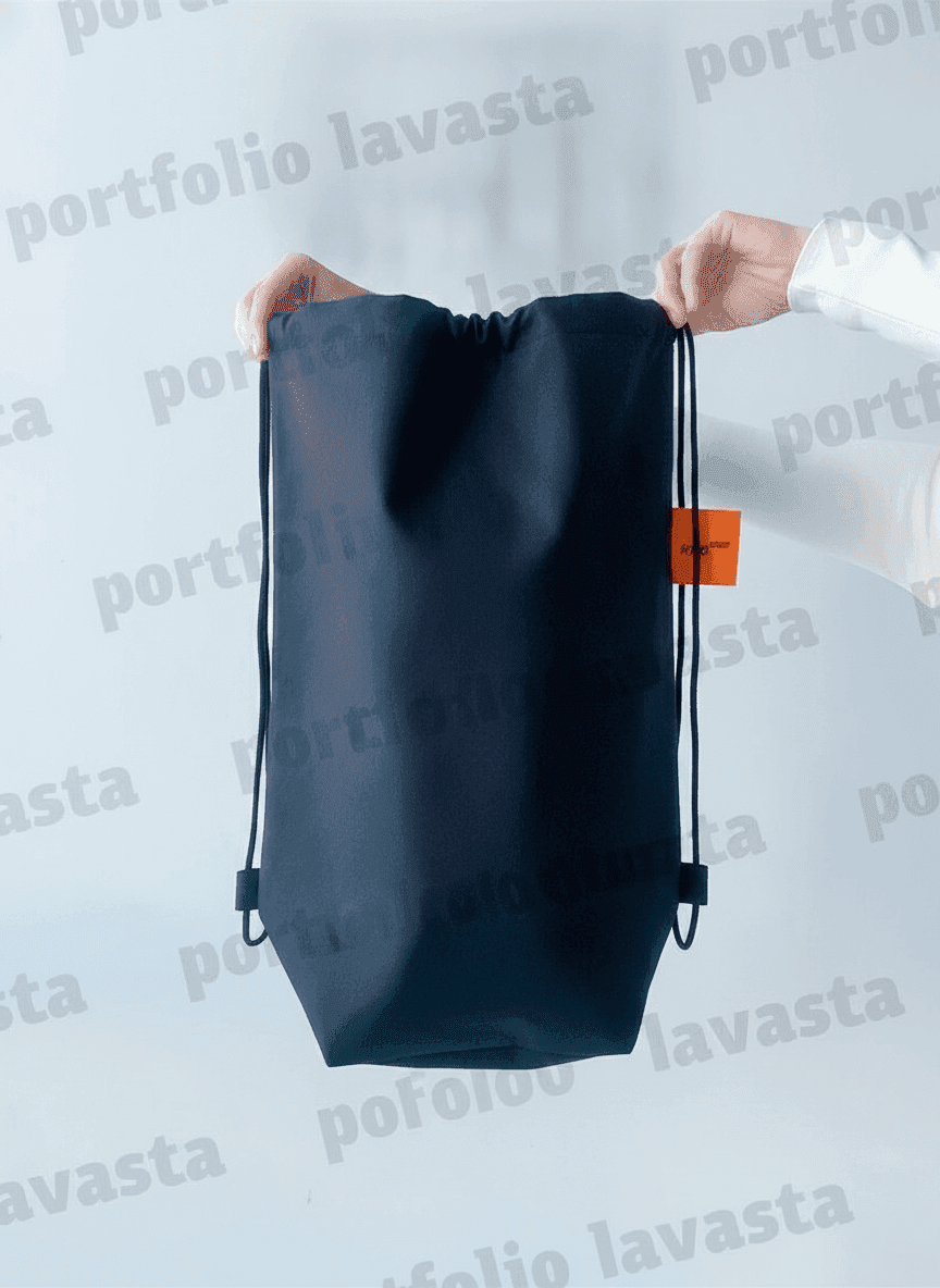 Black Twill Backpack