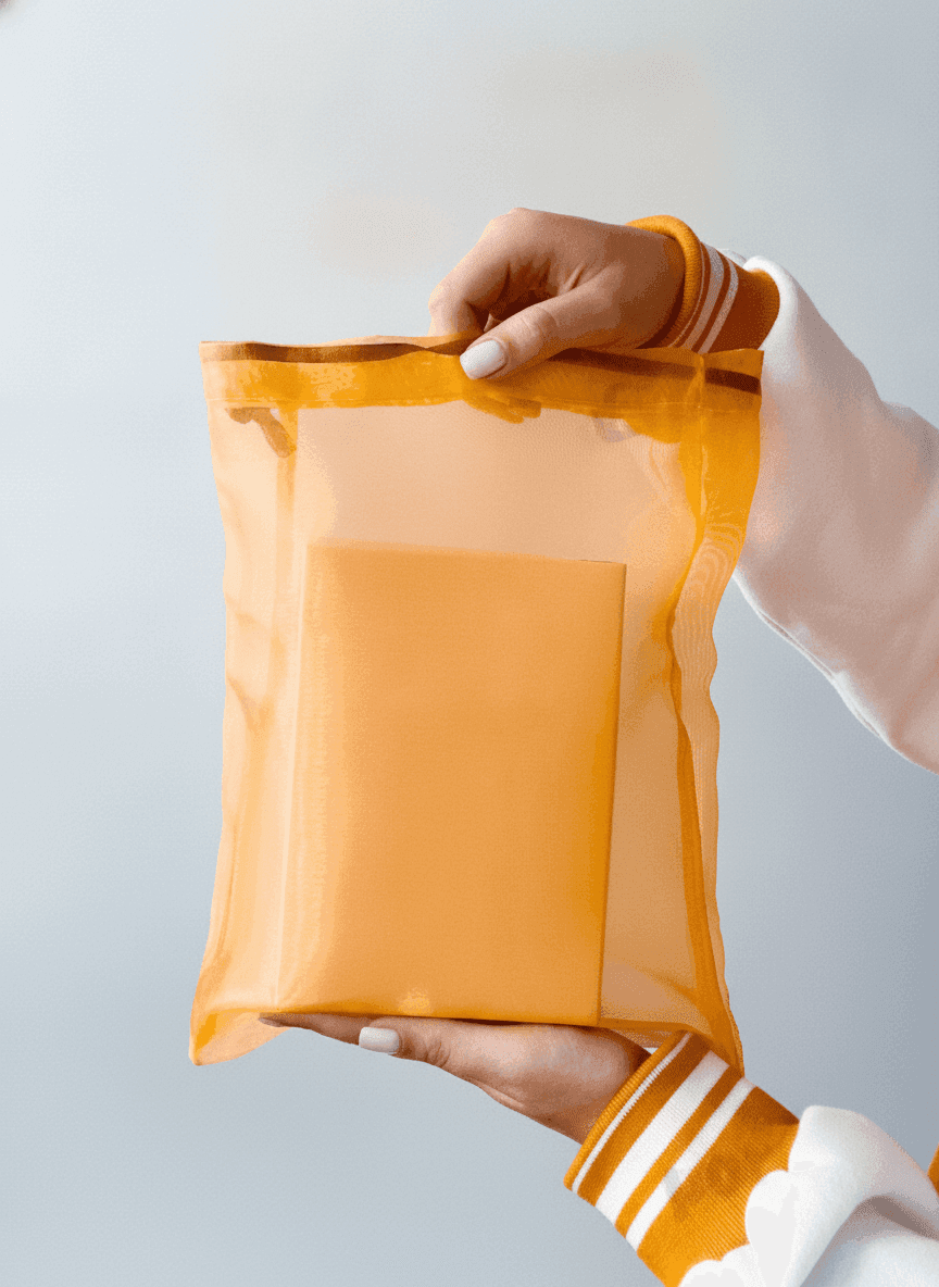 Orange Organza Pouch