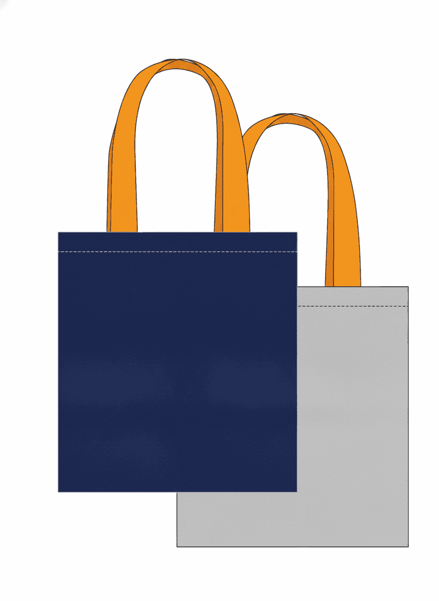 Lined Twill & Reflective Tote Bag