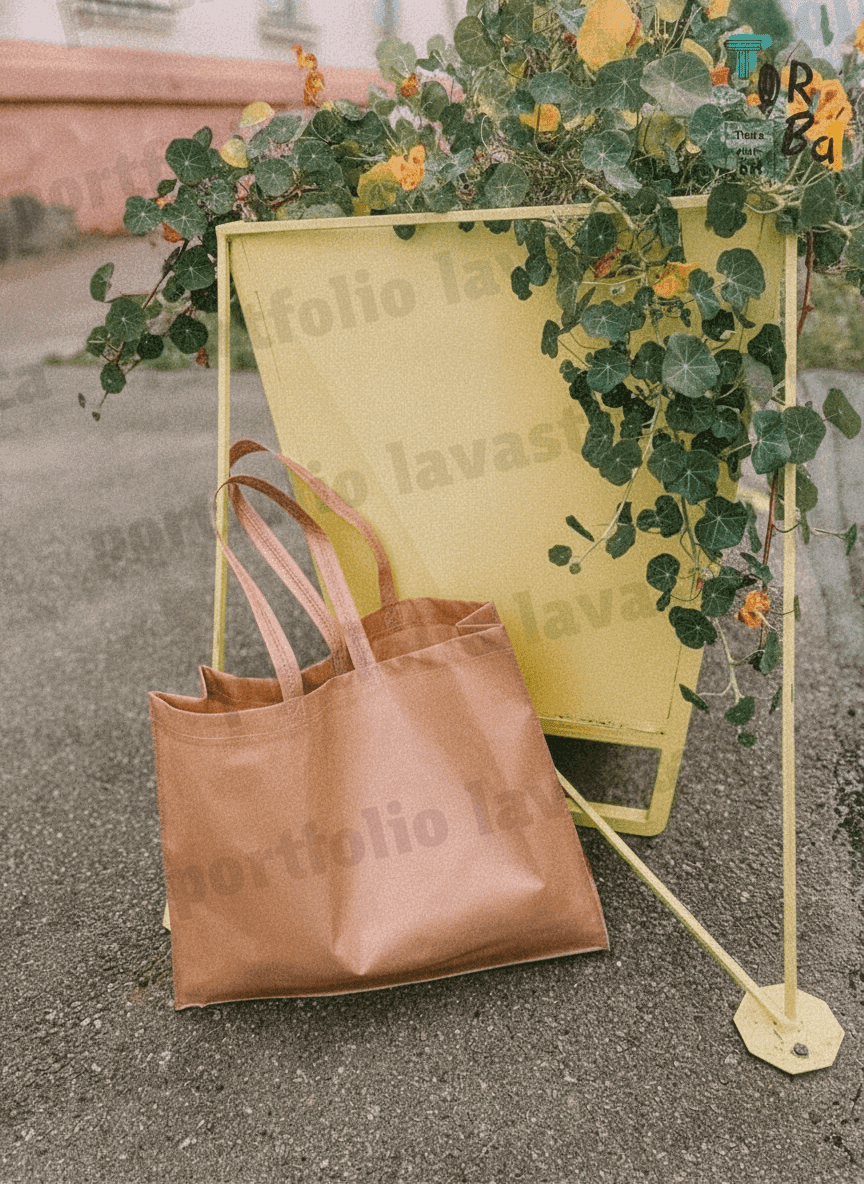 Beige Non-Woven Tote Bag with Inserts