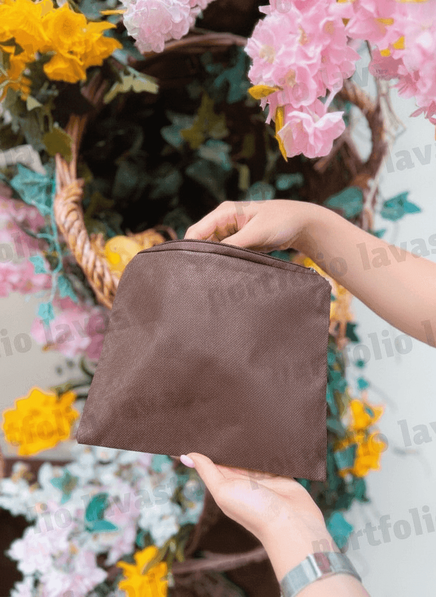 Nonwoven Zippered Makeup Bag