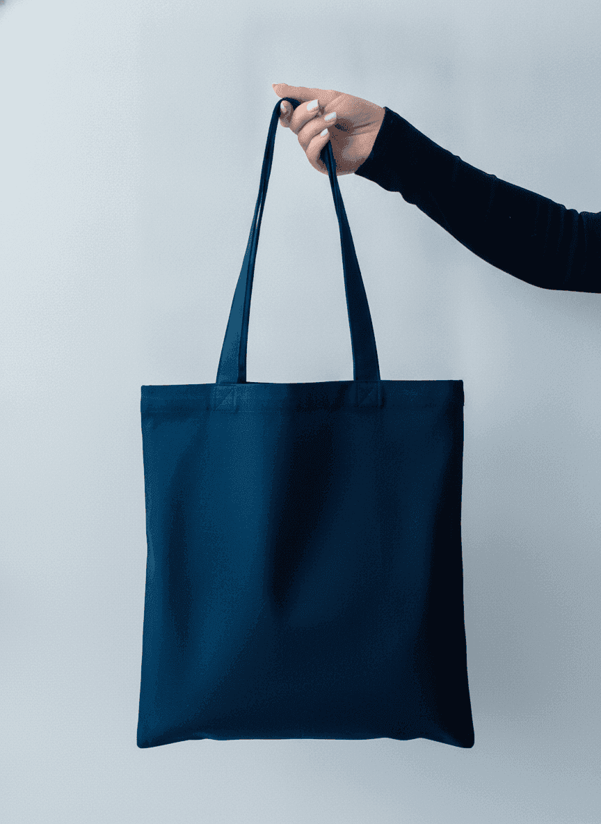 Eco tote bag with twill pocket