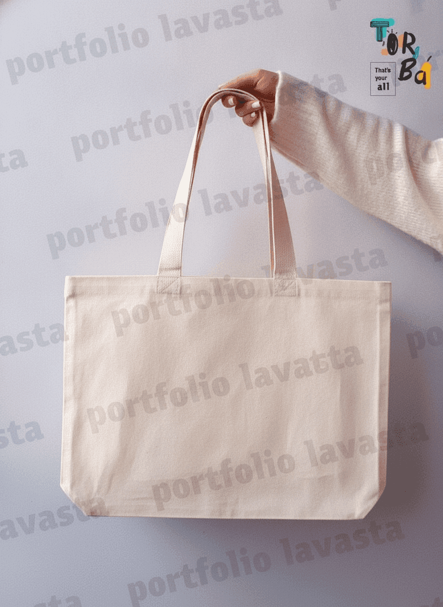 Heavyweight Cotton Tote with Webbing Handles