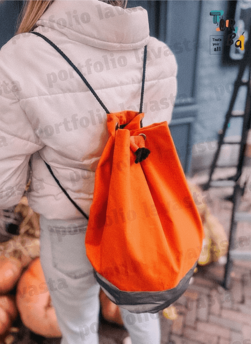 Twill & Reflective Rain Fabric Barrel Backpack