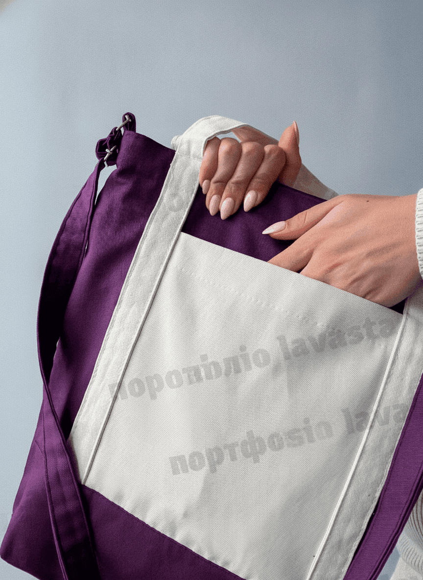 Tote Bag with Crossbody Strap and Pockets