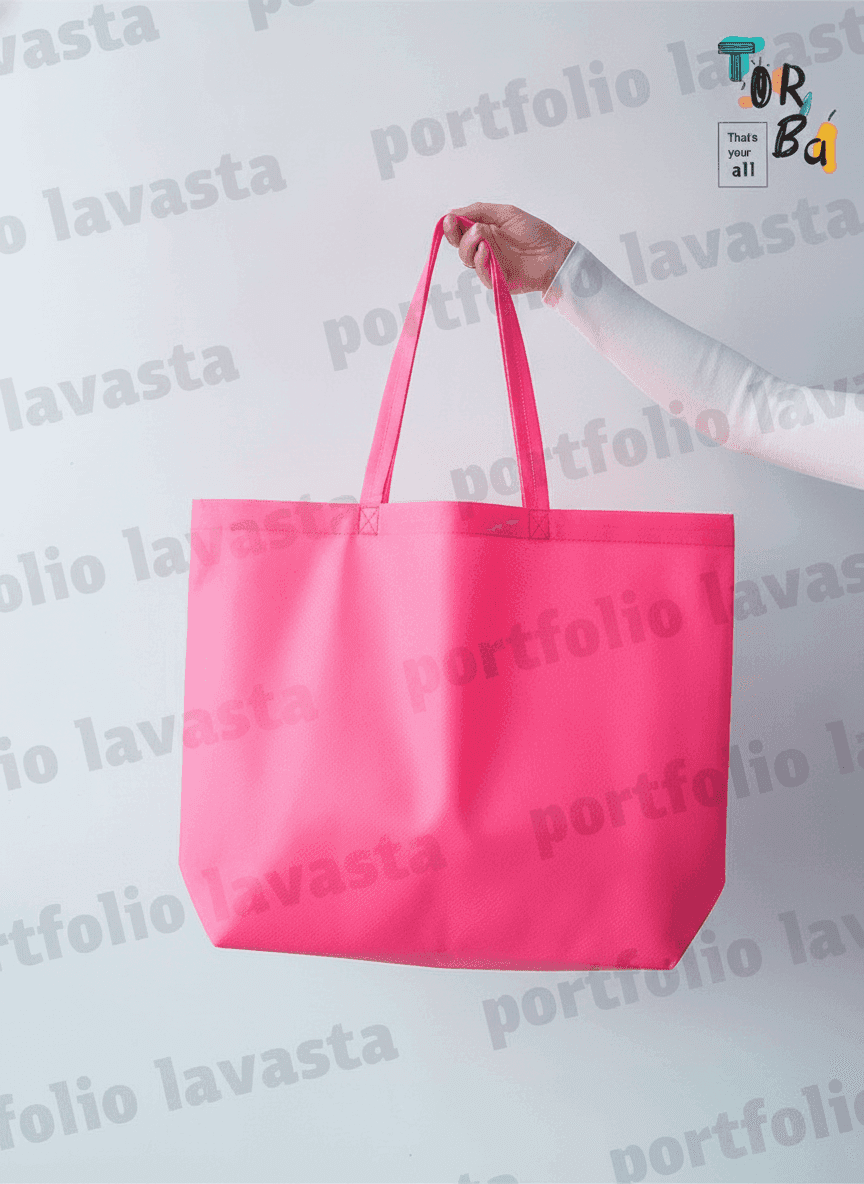 Pink Spunbond Tote Bag