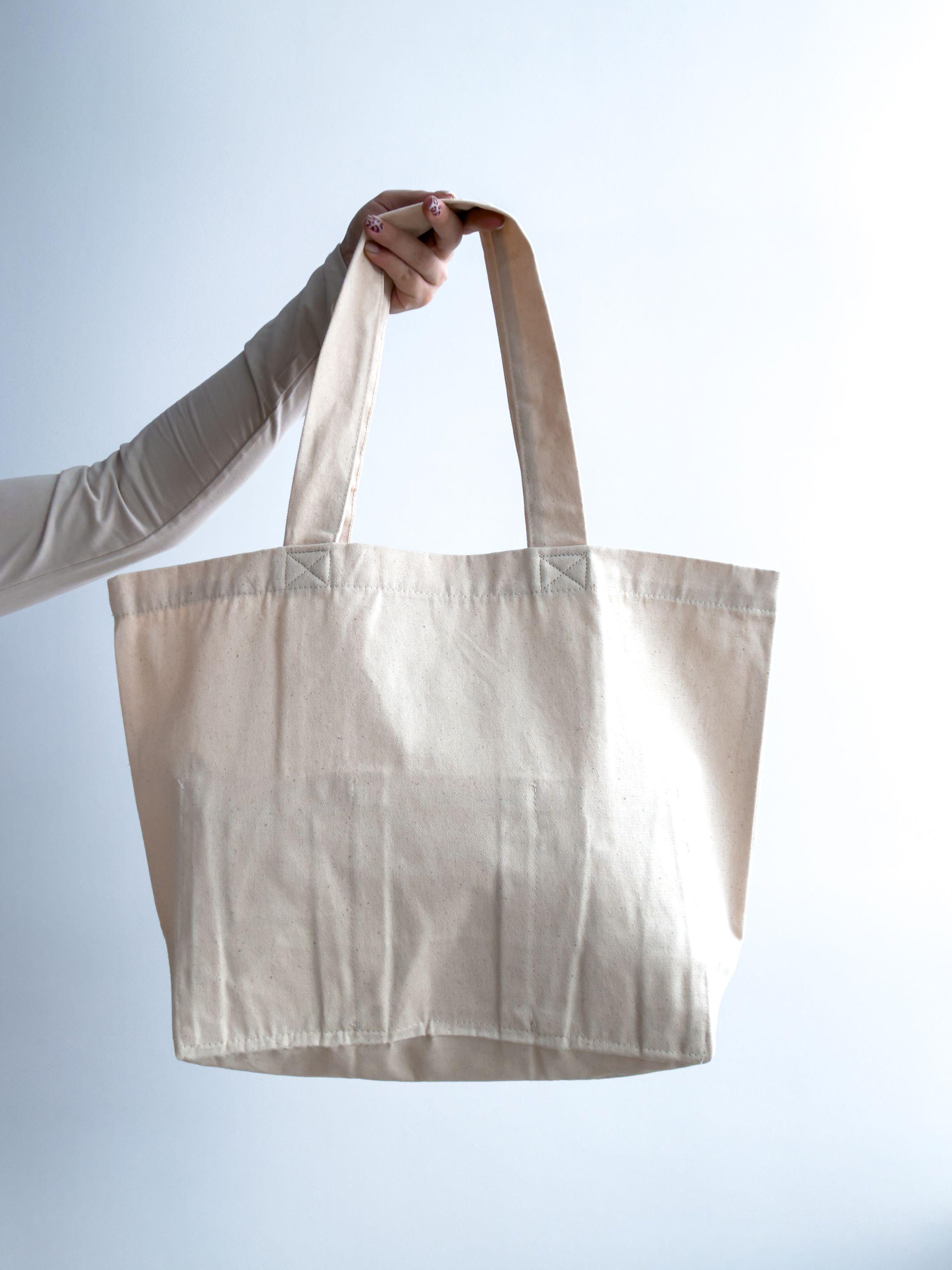 Шопер із бавовняної саржі з плечовими ручками для покупок