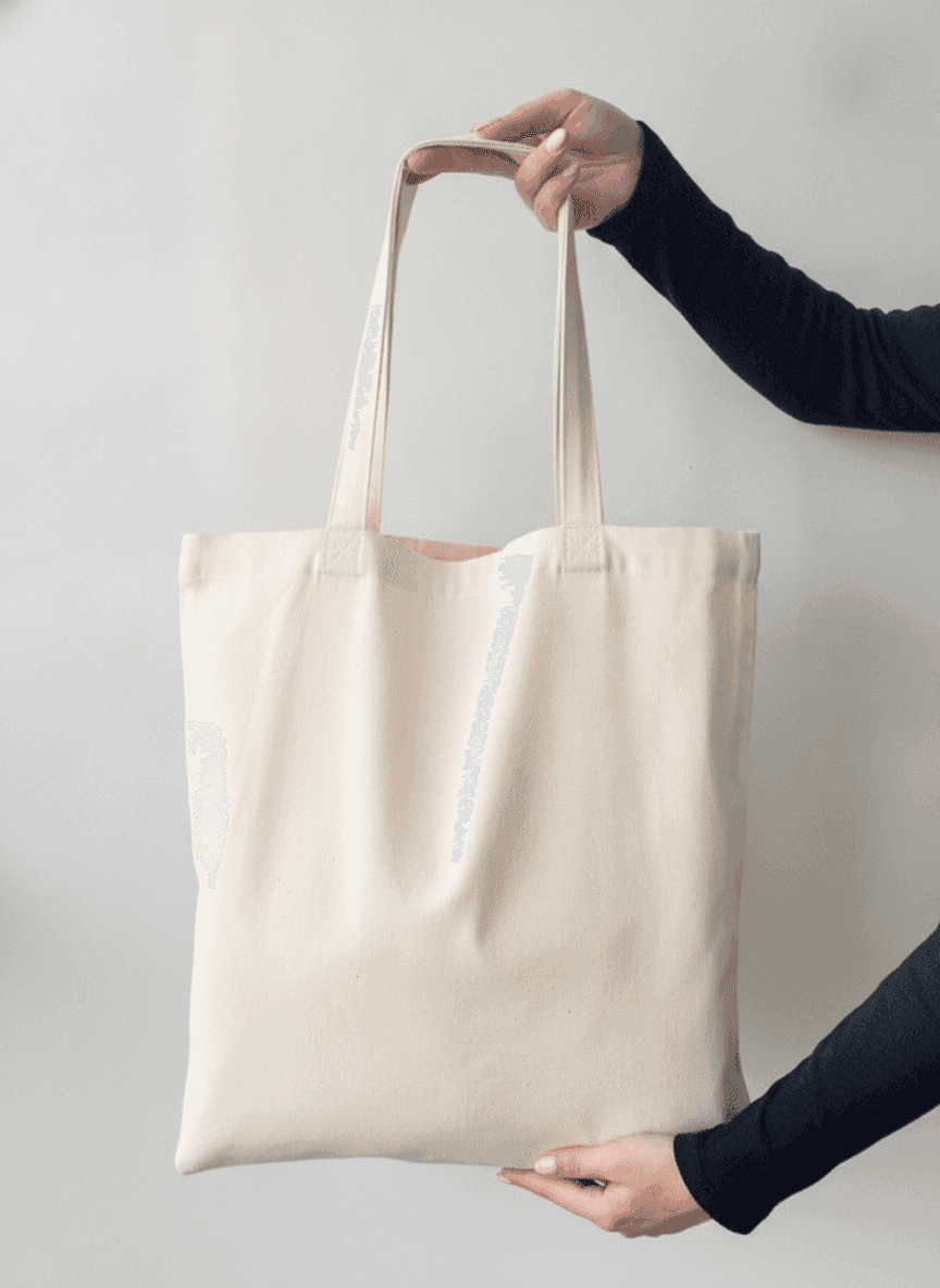 Oversized Linen-Look Two-Ply Tote Bag