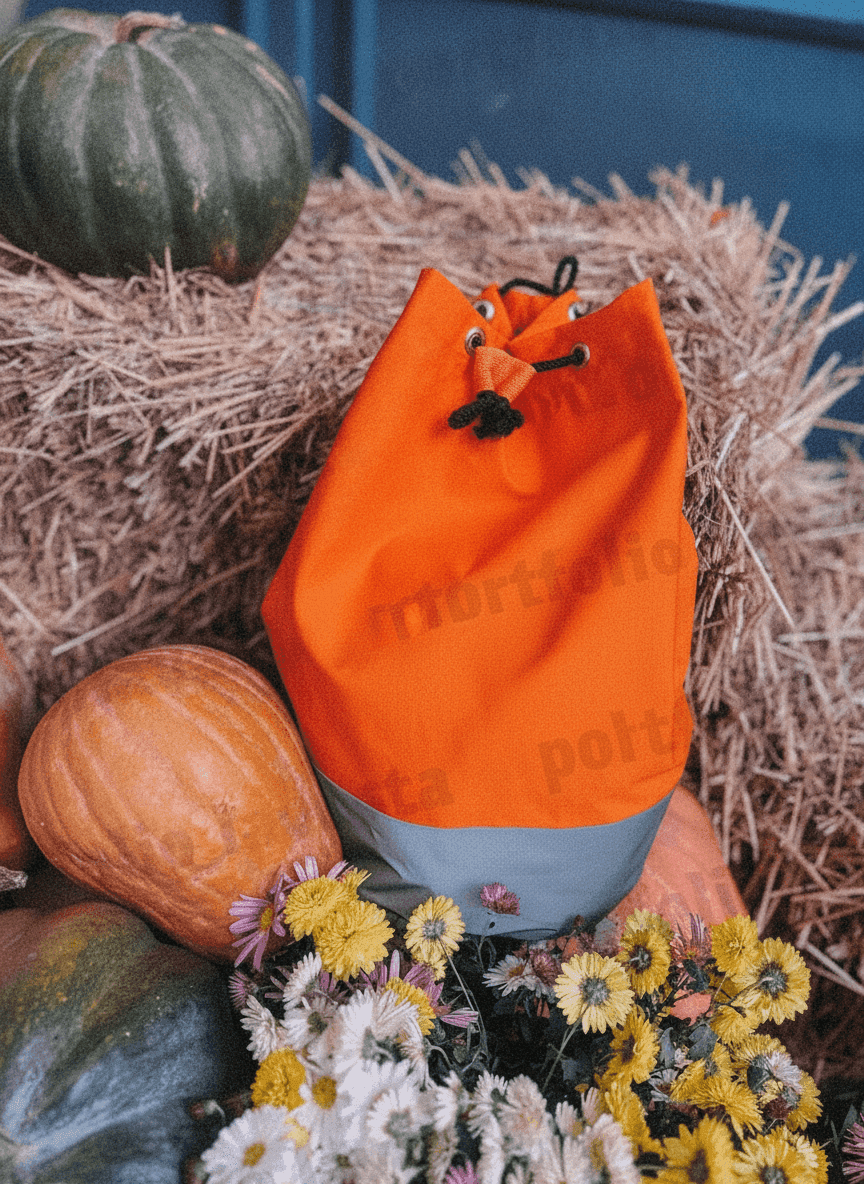 Twill & Reflective Rain Fabric Barrel Backpack