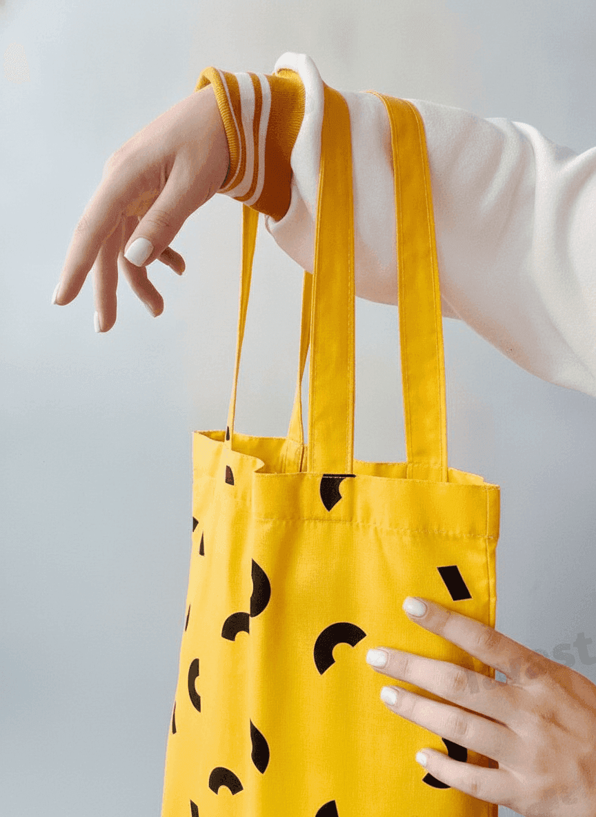 Yellow Calico Tote Bag