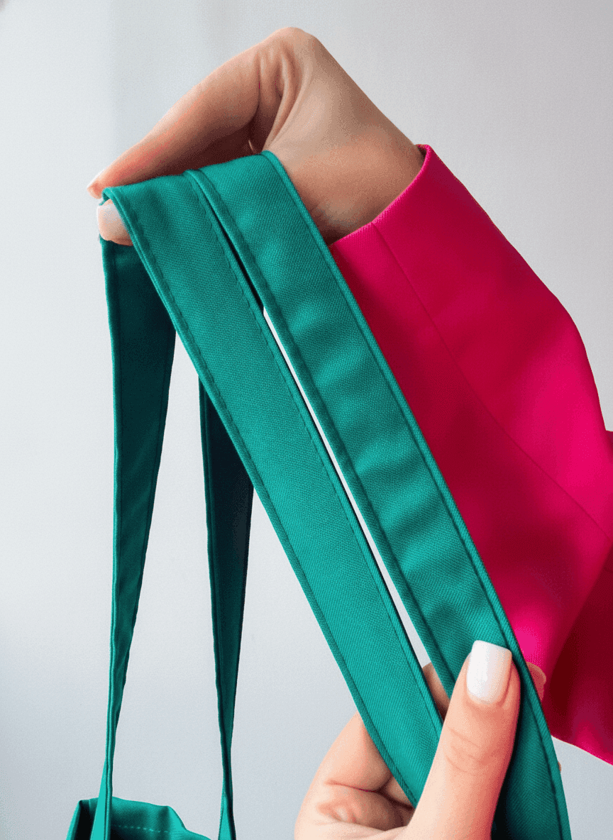 Green Gabardine Tote Bag