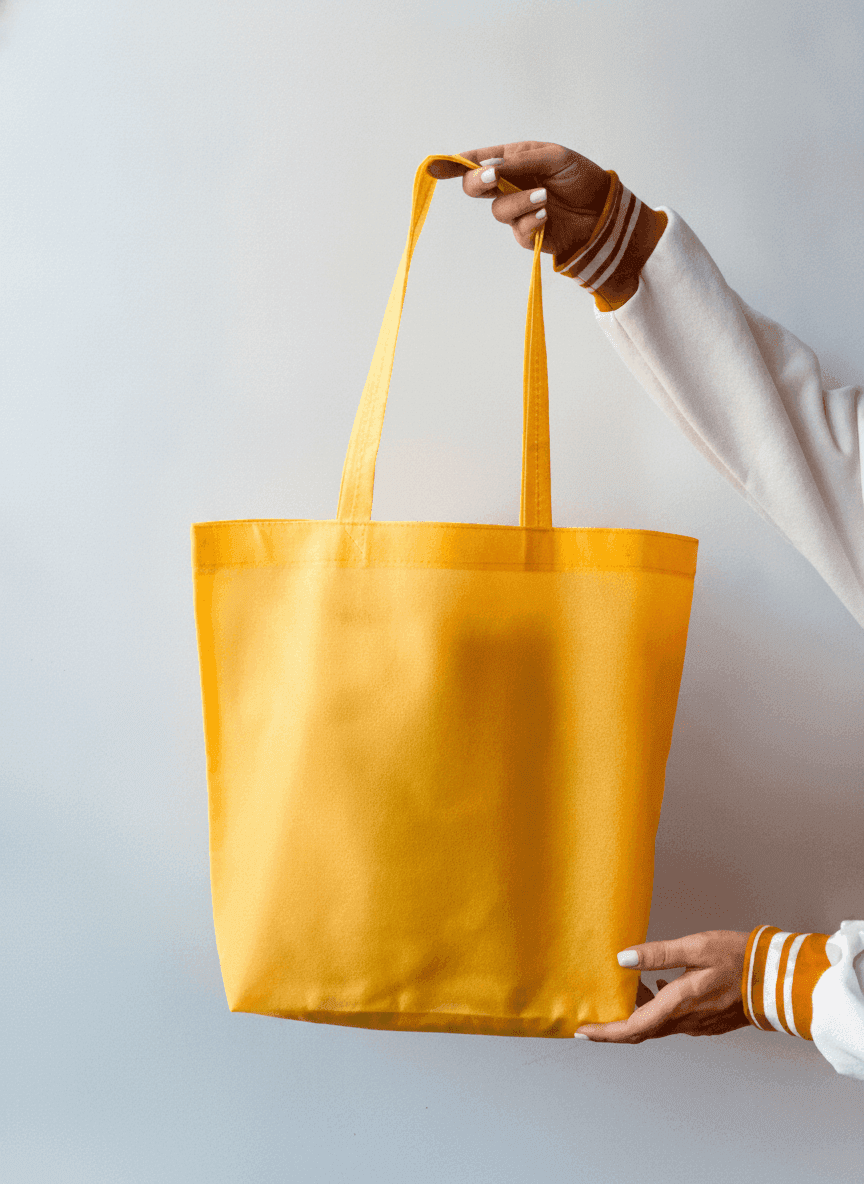 Yellow Nonwoven Tote Bag