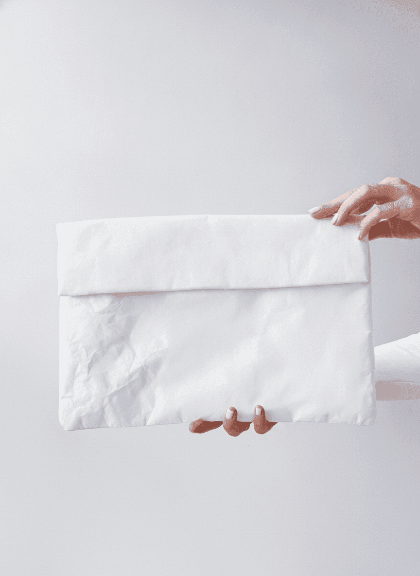 White Tyvek Envelope Clutch