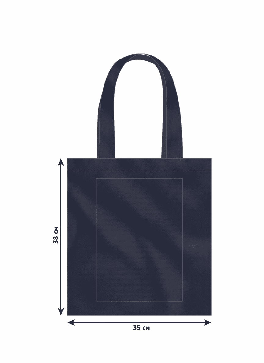 Eco tote bag with twill pocket