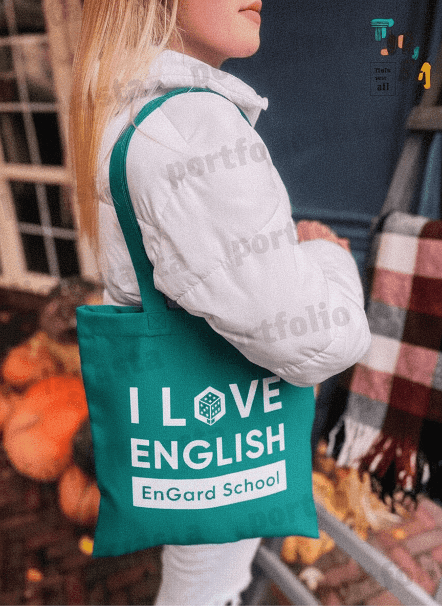Green Gabardine Tote Bag