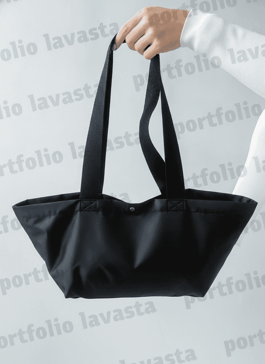 Black Water-Repellent Tote Bag