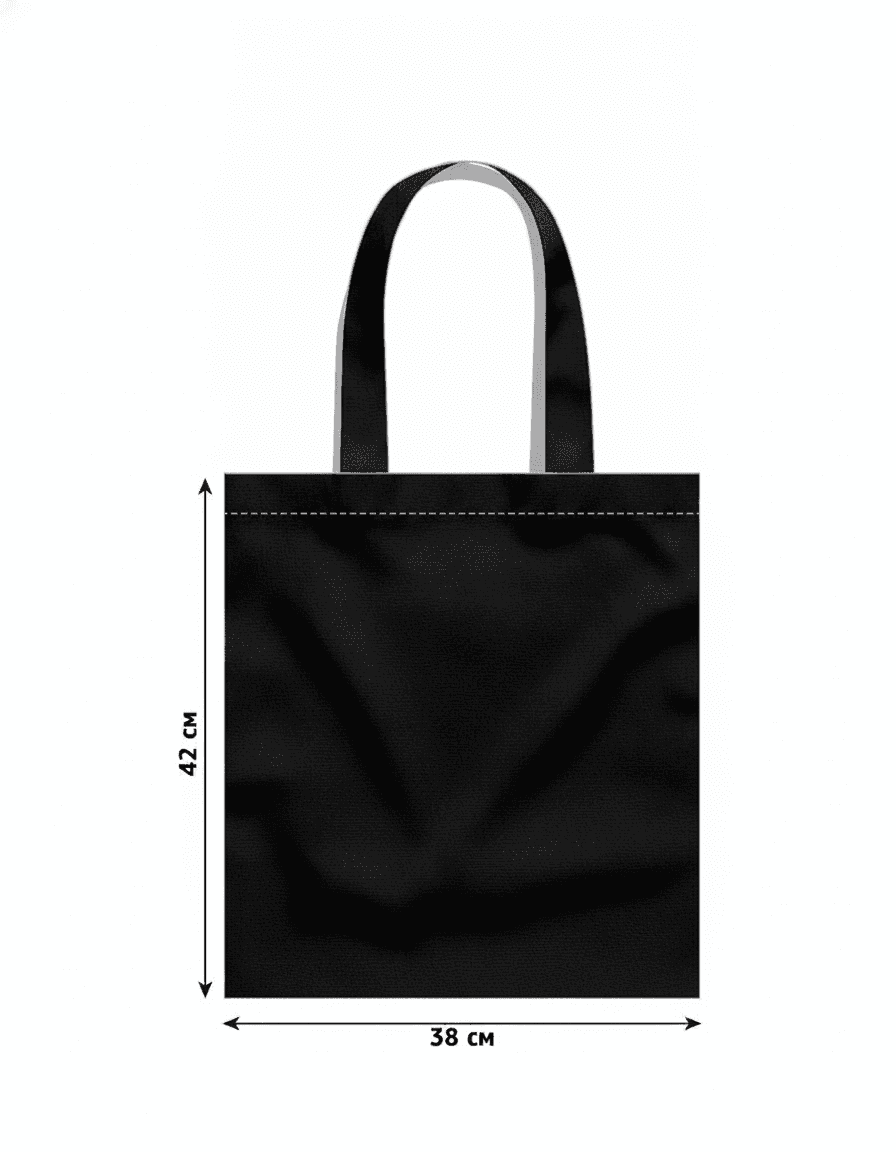 Black Natural Fabric Tote Bag
