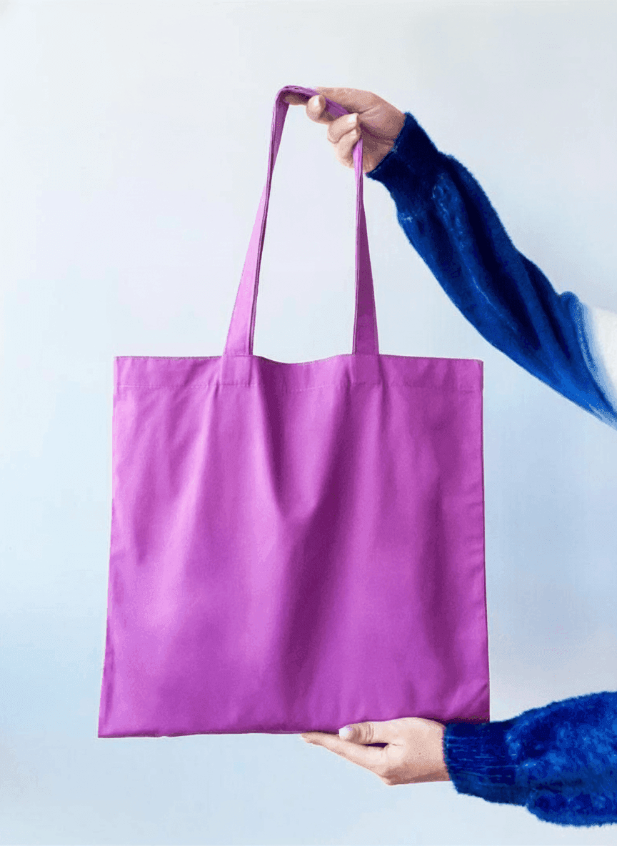 Square Heavy Cotton Tote Bag - Lilac