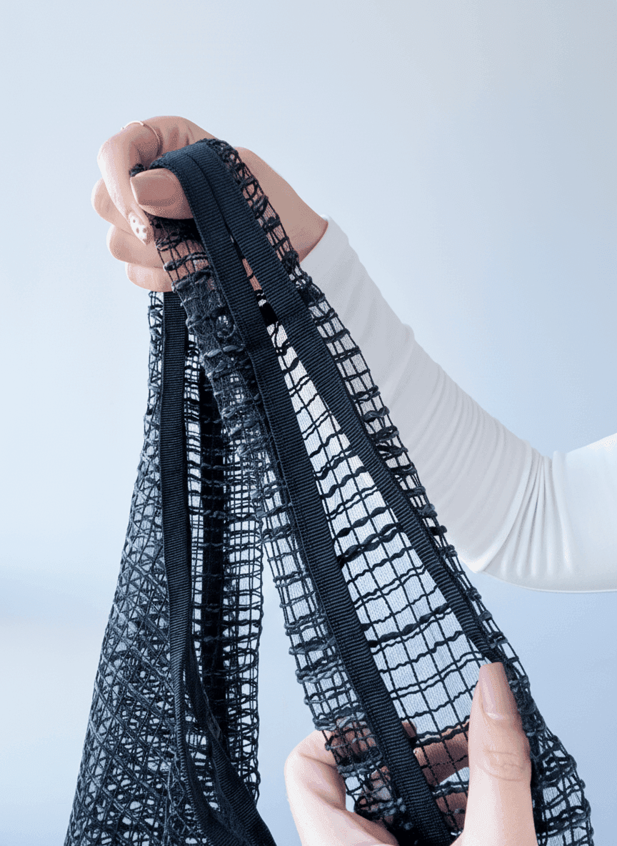 Шоппер из синтетической сетки с моноручкой для покупок