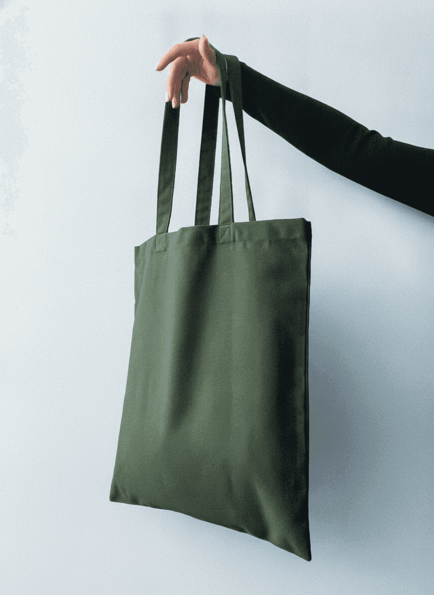 Khaki Heavyweight Cotton Tote Bag