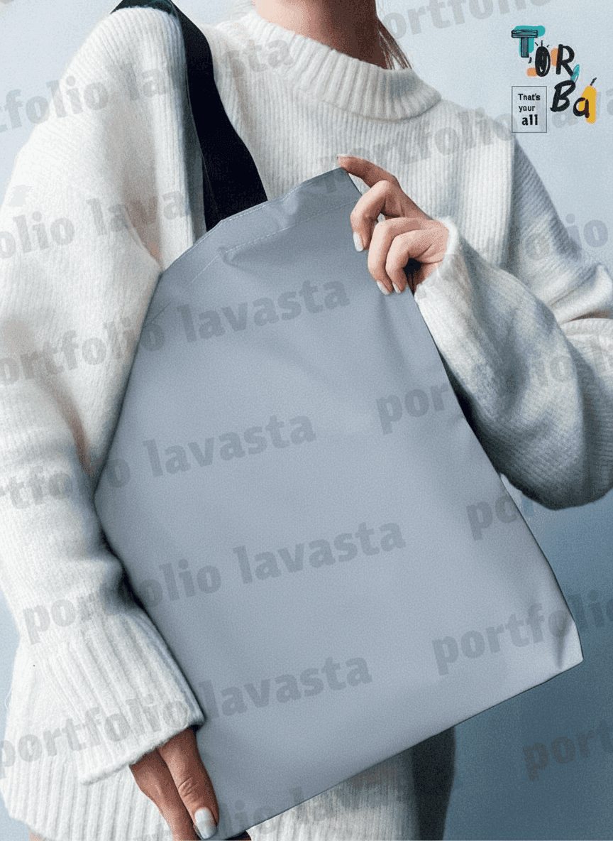 Reflective Tote Bag with Double Bottom