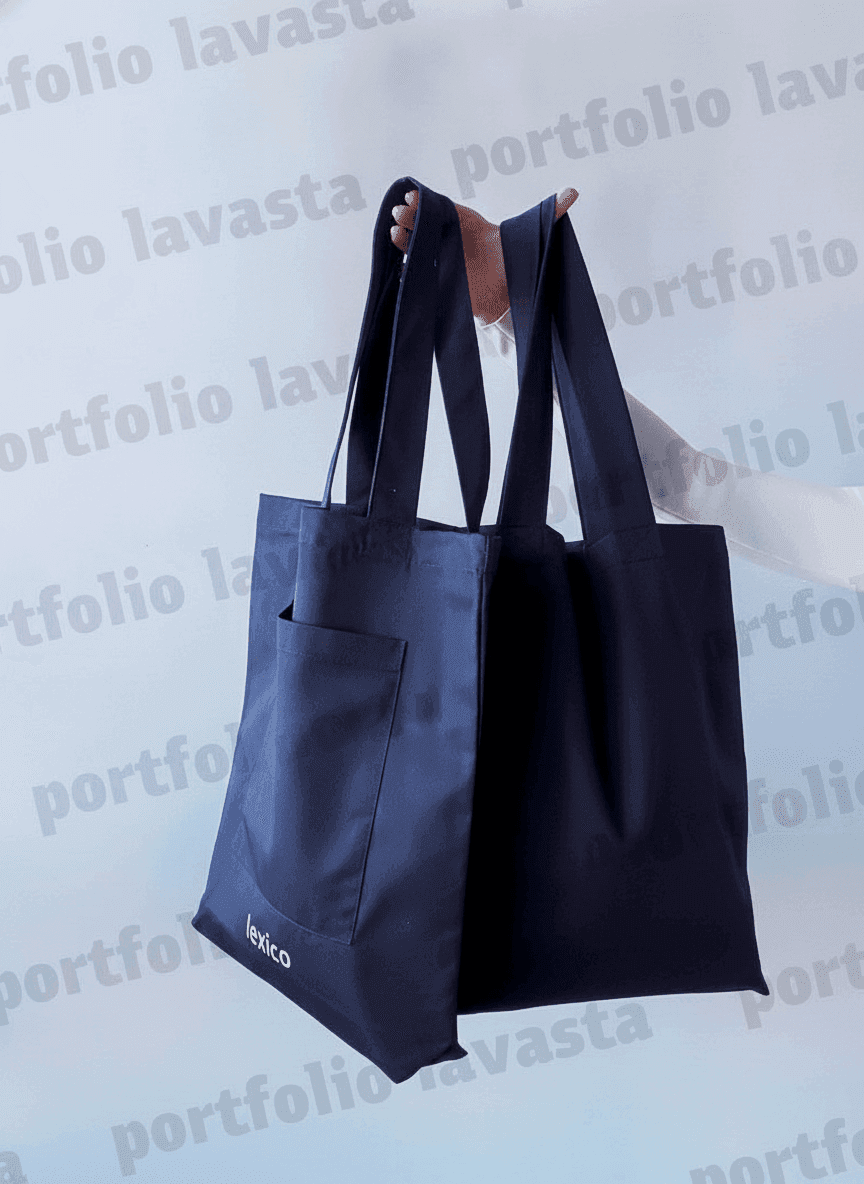 Dark Gray Twill Tote Bag