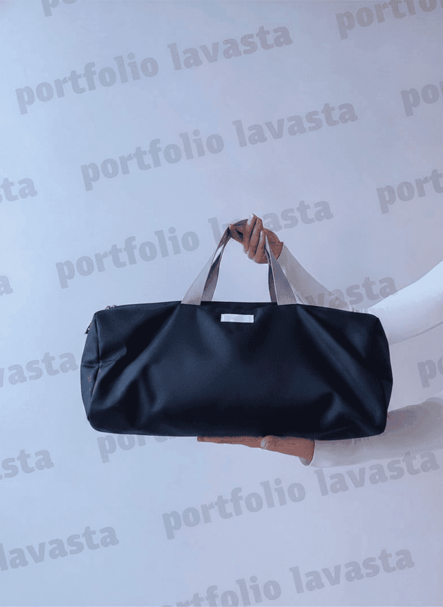 Navy Twill Tote Bag with Reflective Handles & Pocket