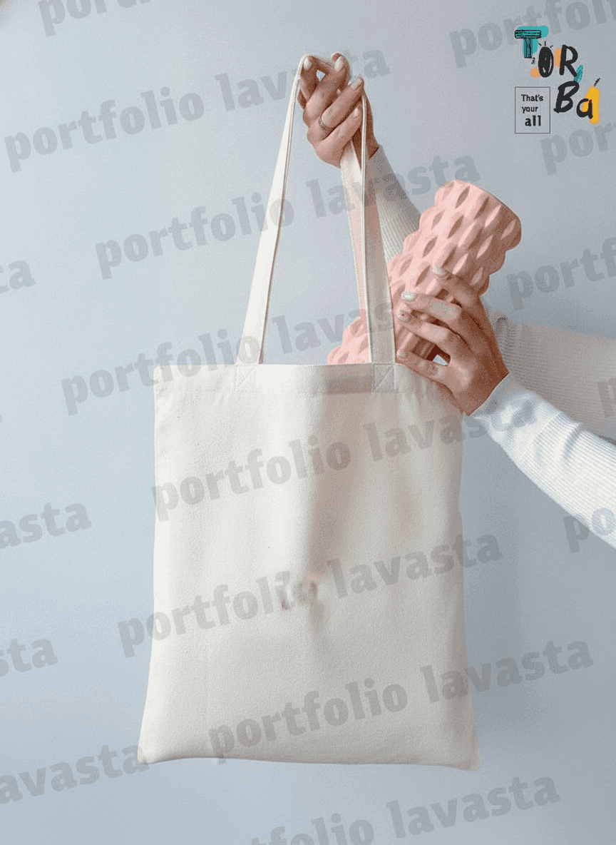 Light Beige Twill Eco Tote Bag