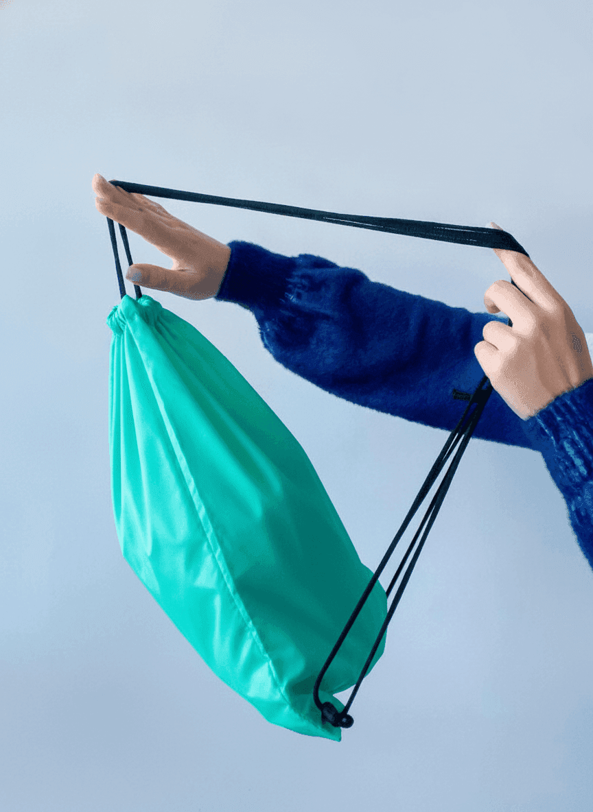 Raincoat Fabric Drawstring Shoe Bag