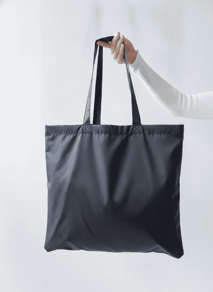 Large Black Expandable Tote Bag