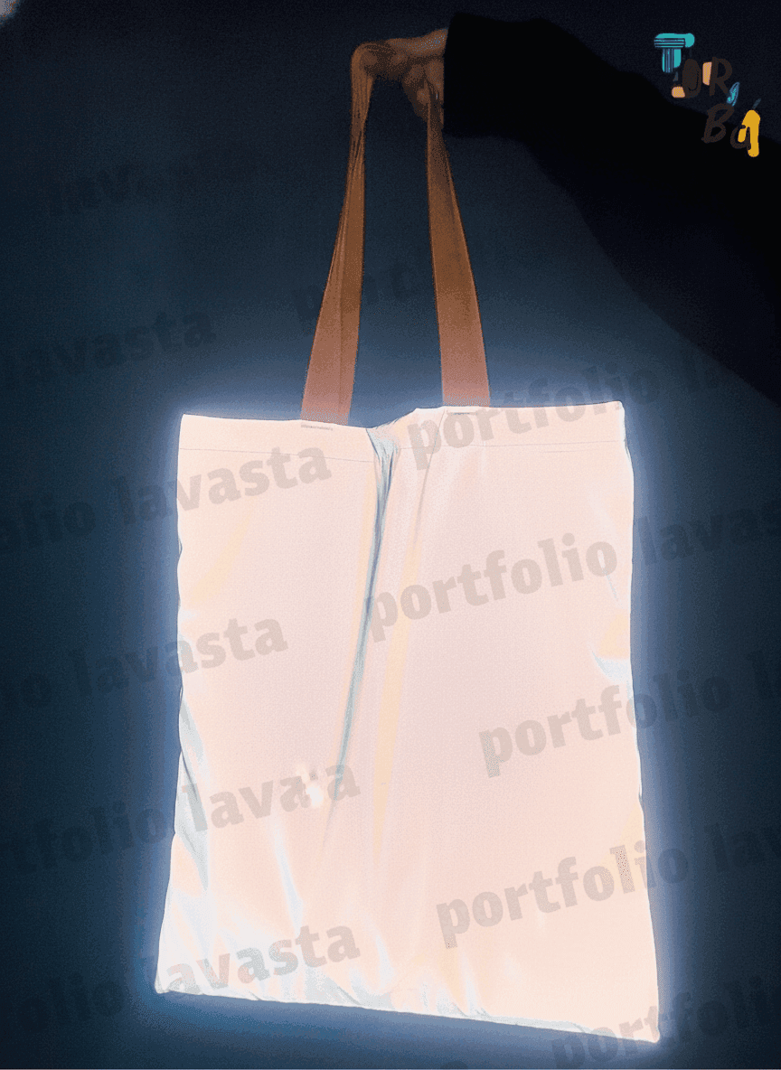Lined Twill & Reflective Tote Bag