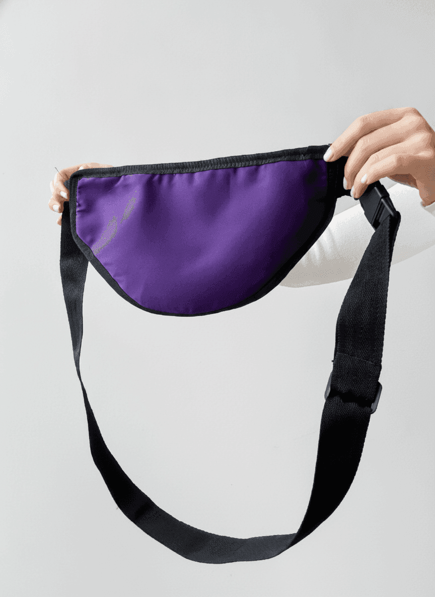 Purple Fanny Pack with Zipper Pocket