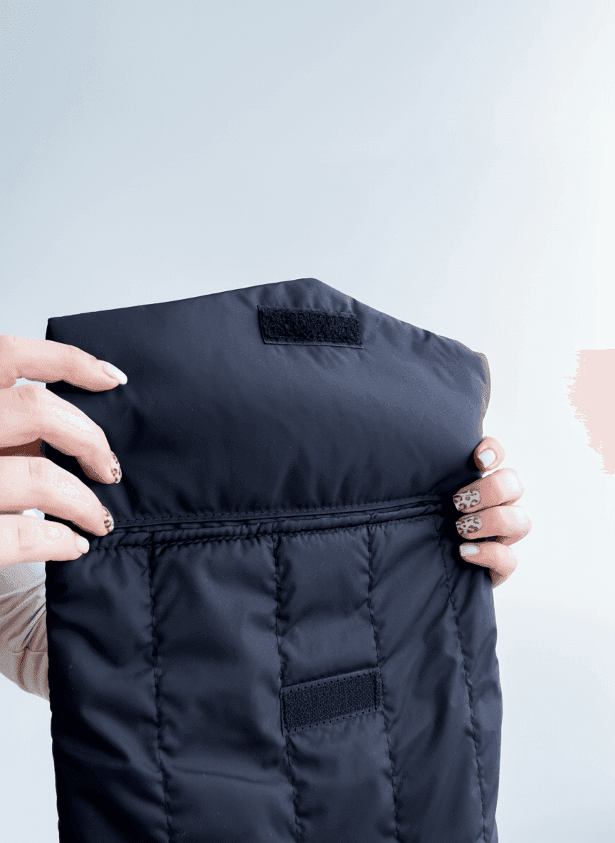 Плоский стеганый конверт из плащевки и дюспо