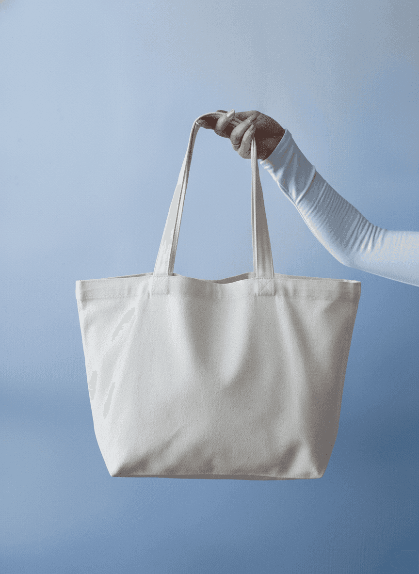 Durable Filter Canvas Tote Bag with Sewn Handles