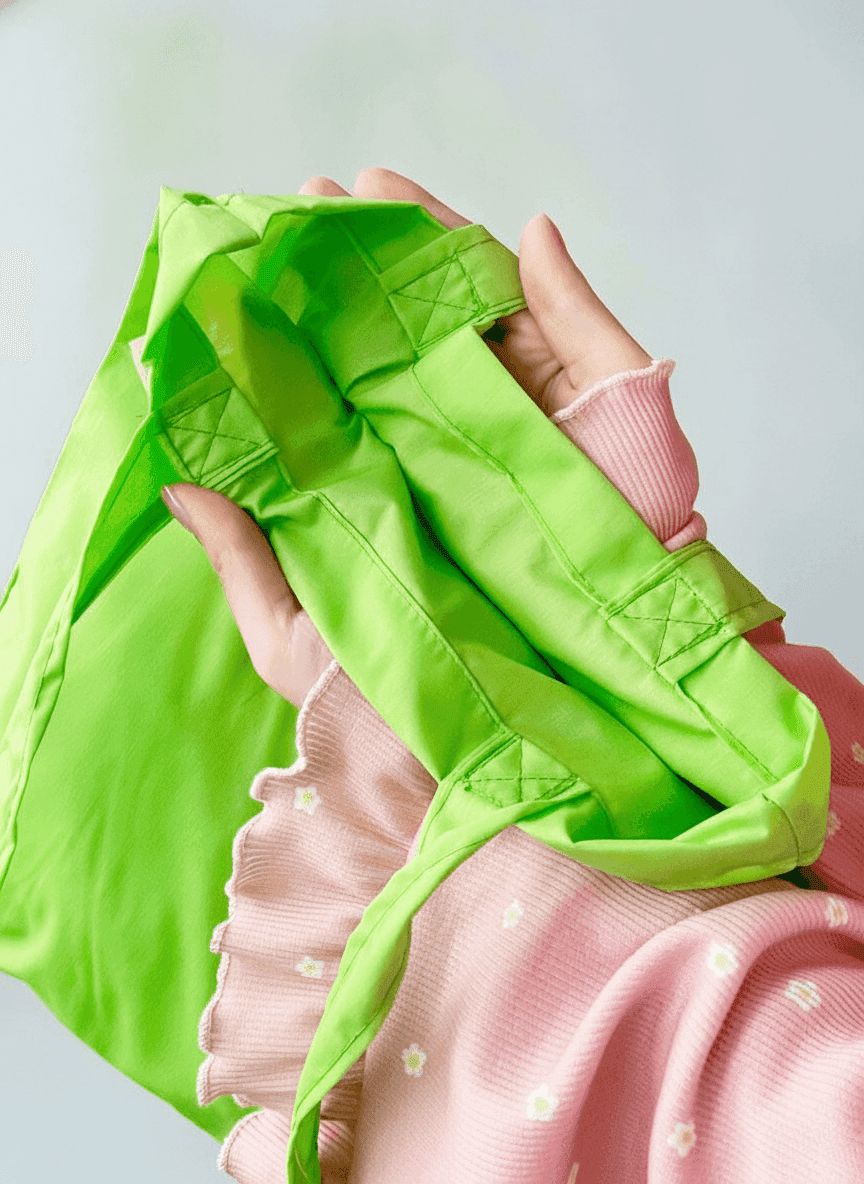 Light Green Calico Tote Bag