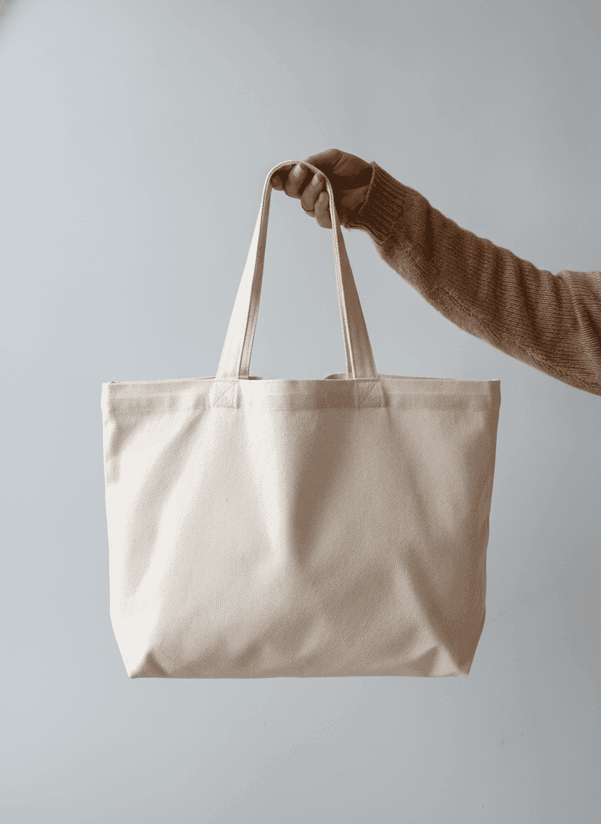 Spacious Cotton Drawstring Bag