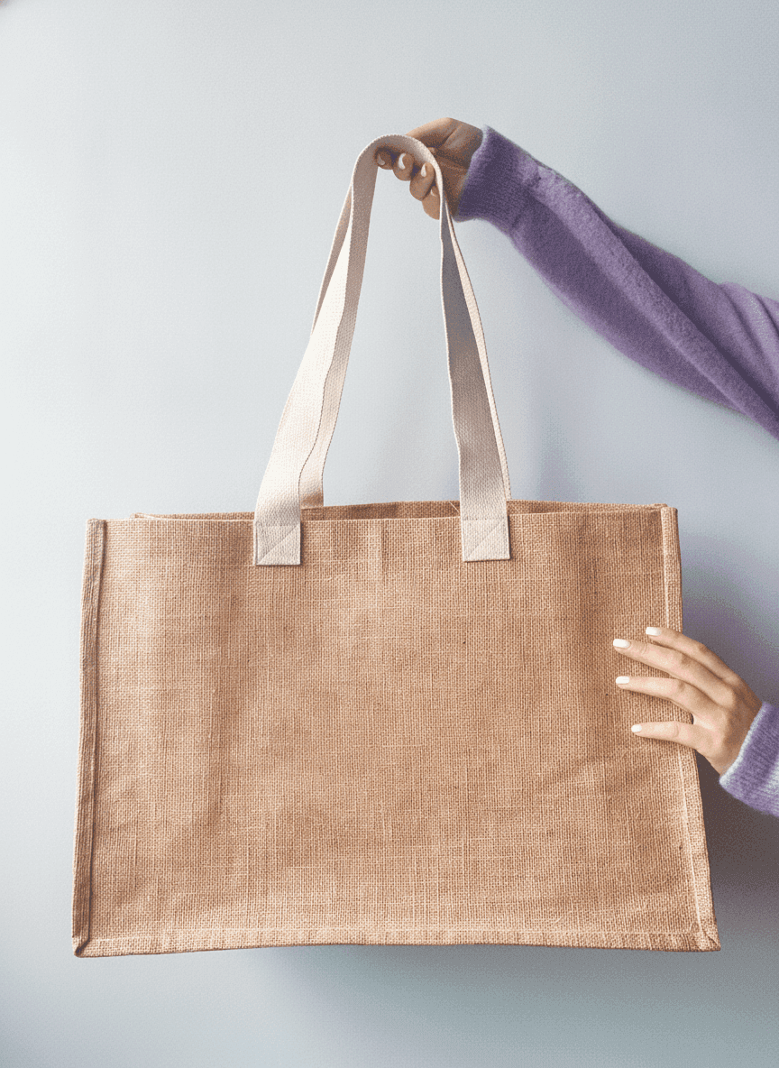 Laminated Jute Tote Bag