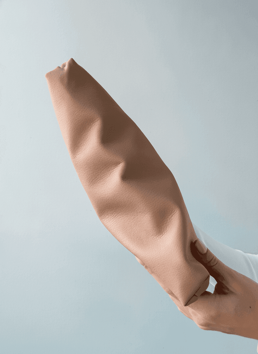 Light Brown Vegan Leather Pouch