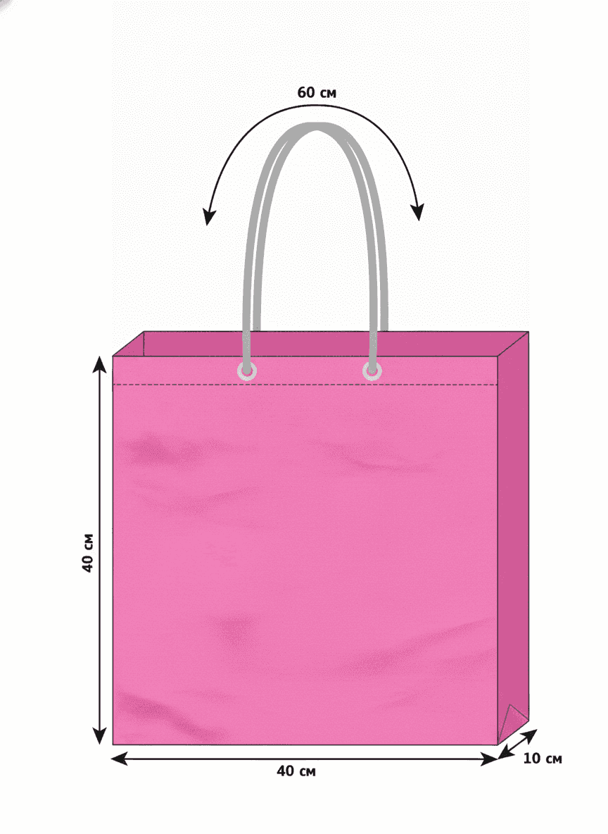 Pink structured tote bag with rope handles