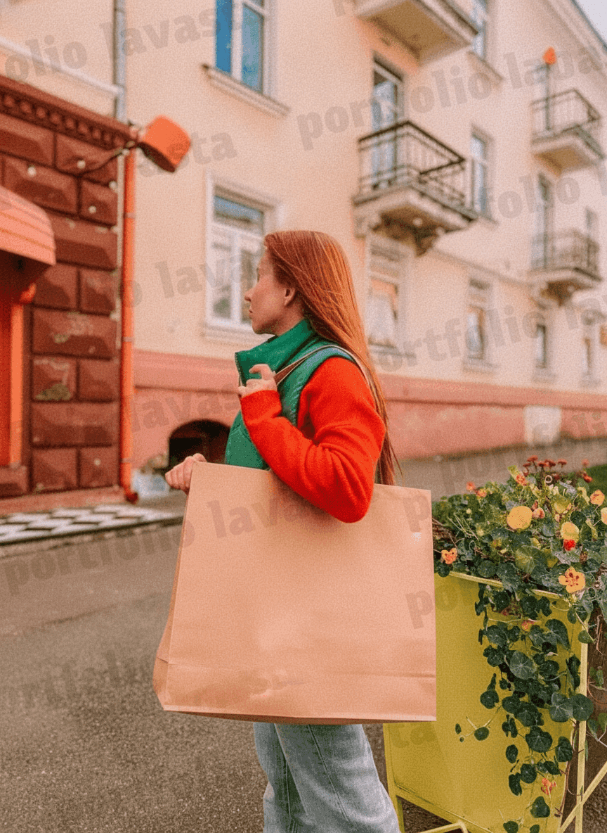 Beige Non-Woven Tote Bag with Inserts